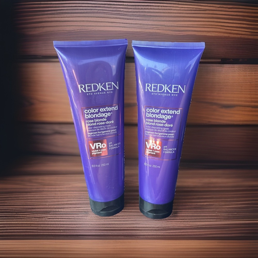 Redken Color Extend Blondage Color Depositing Mask Rose Blonde VRo Lot Of 2 New